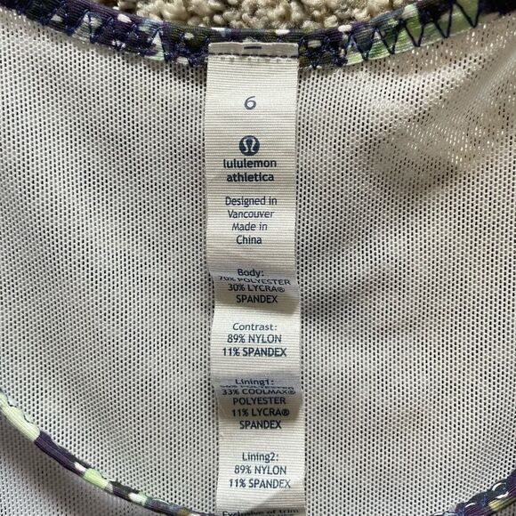Lululemon Running In The City Mesh Floral Tank Top - Size: 6 - Picture 5 of 10